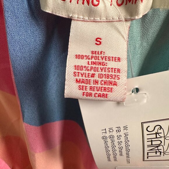 💃 SoSoShanel Off-Shoulder Multicolor Dress – Size S (NWT) ✨ - Picture 6 of 8